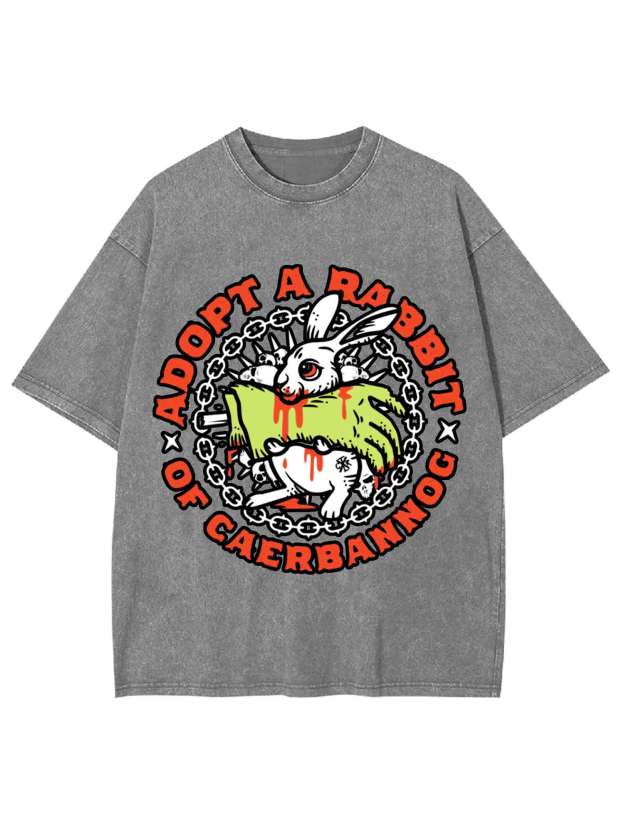 Adopt A Rabbit Of Caerbannog Washed Tshirt
