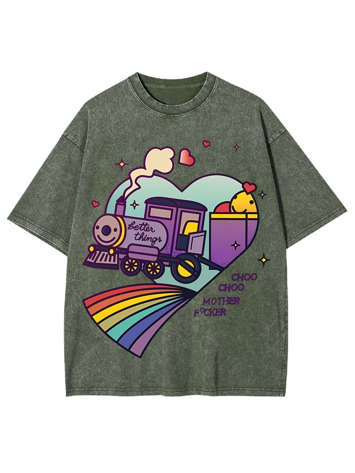 CHOO CHOO WASHED TSHIRT