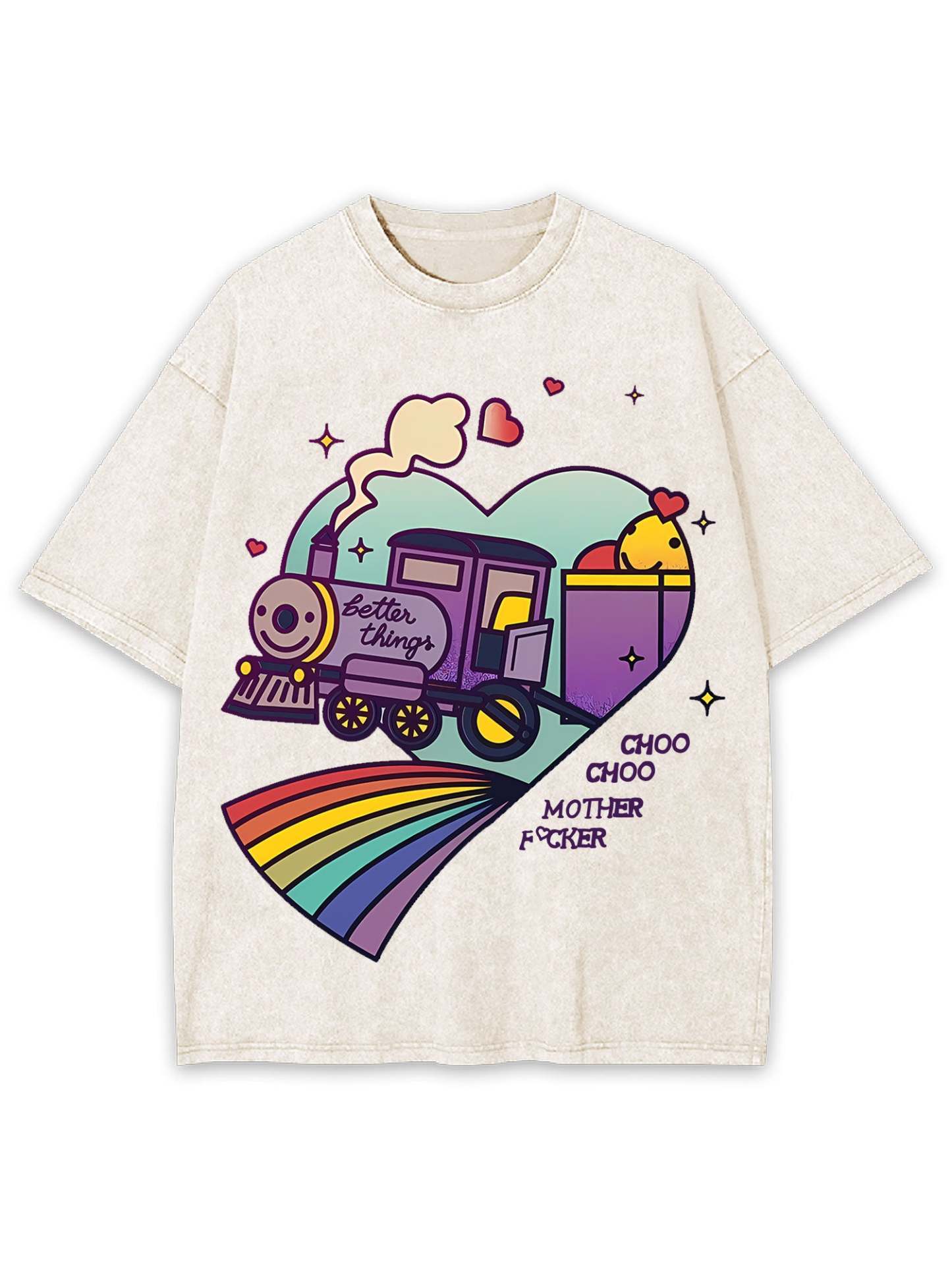 CHOO CHOO WASHED TSHIRT