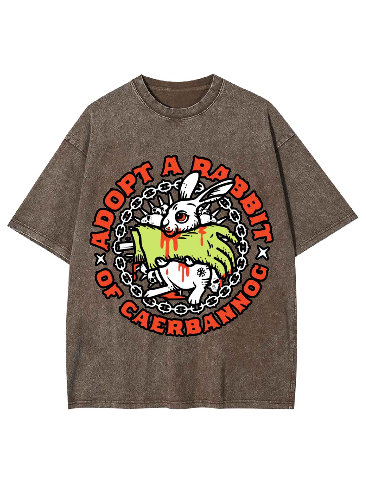 Adopt A Rabbit Of Caerbannog Washed Tshirt