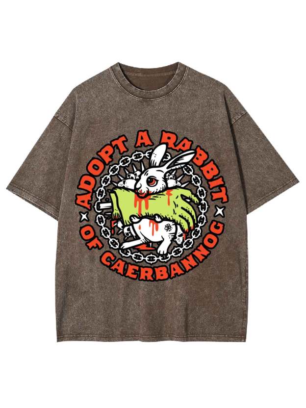 Adopt A Rabbit Of Caerbannog Washed Tshirt