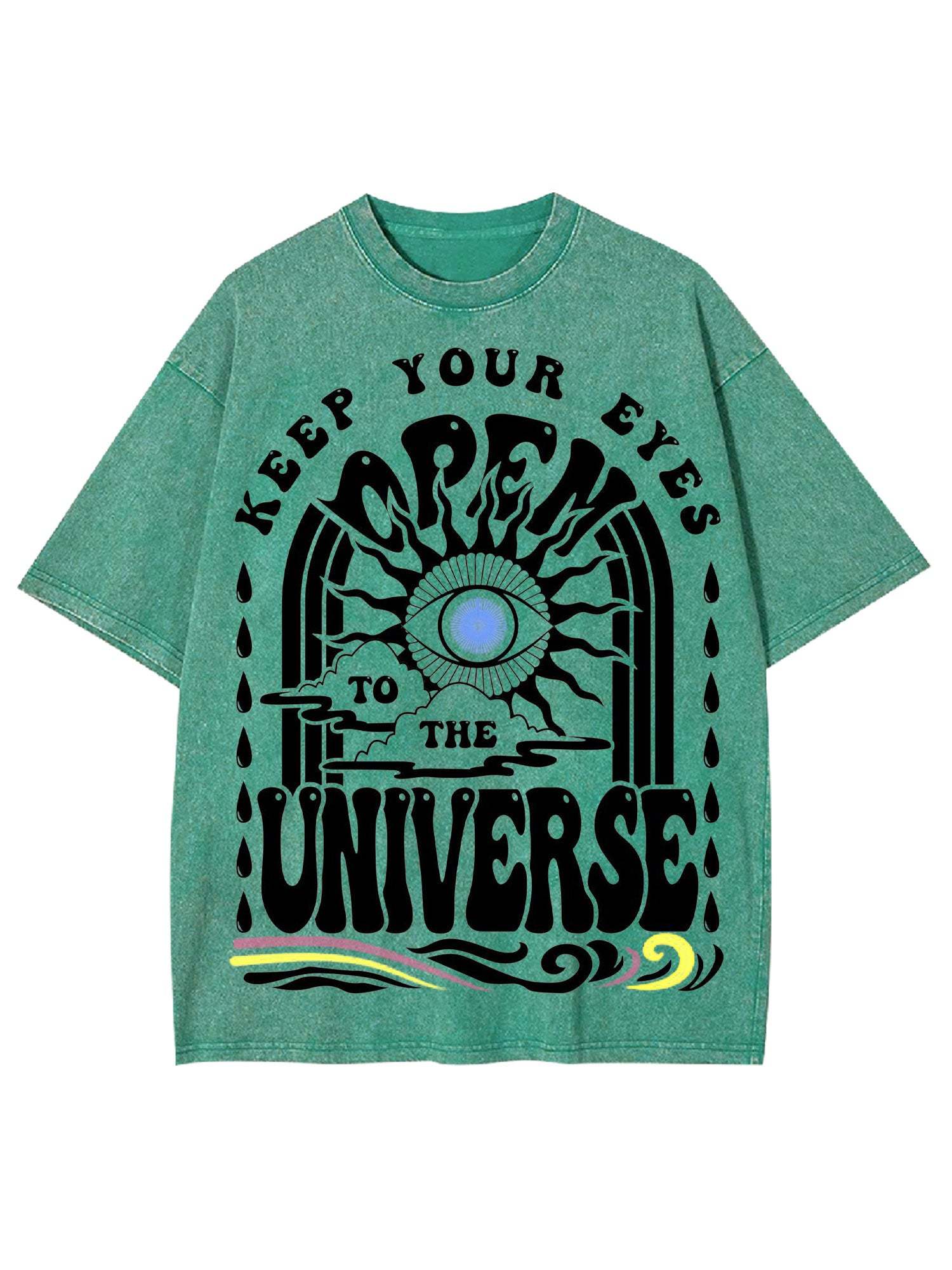 Gaze At The Universe Washed Tshirt-ClassyOutlaw Sale