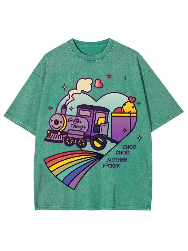 CHOO CHOO WASHED TSHIRT
