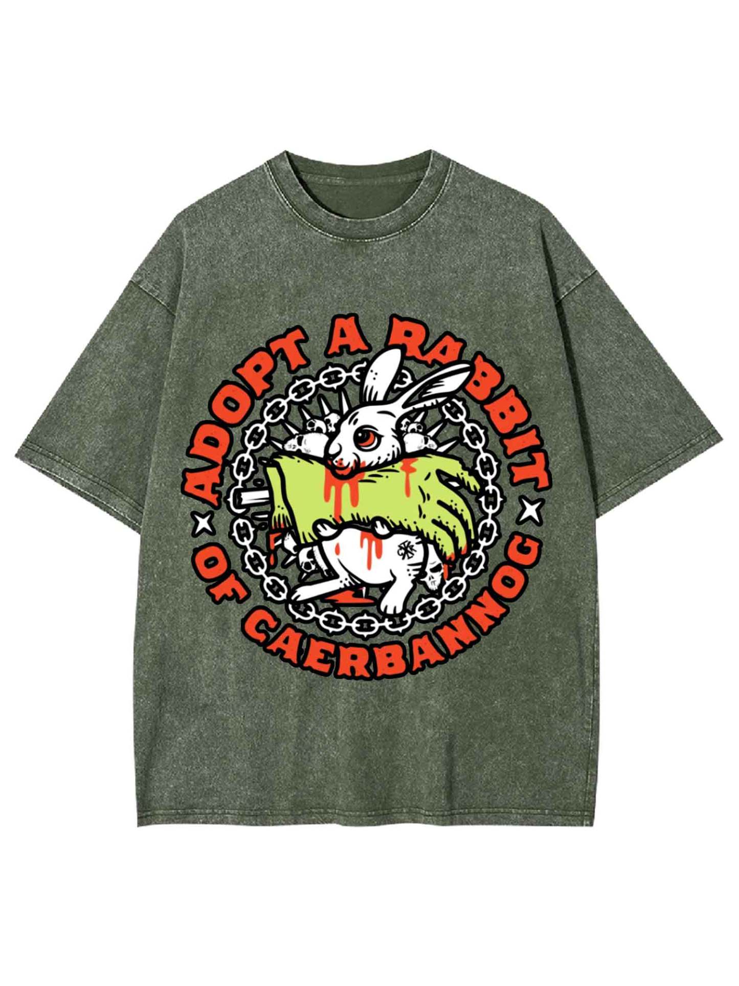 Adopt A Rabbit Of Caerbannog Washed Tshirt