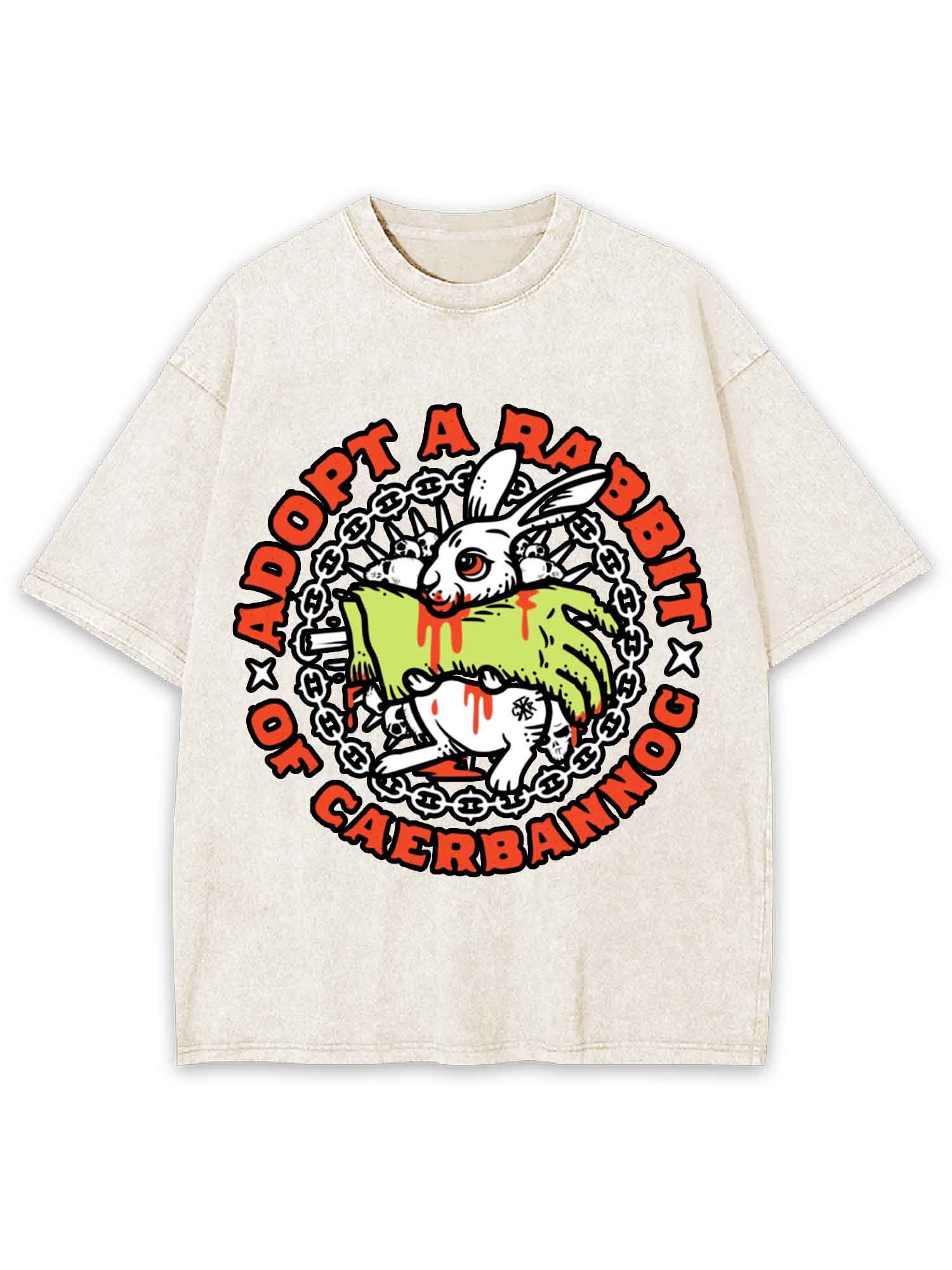 Adopt A Rabbit Of Caerbannog Washed Tshirt