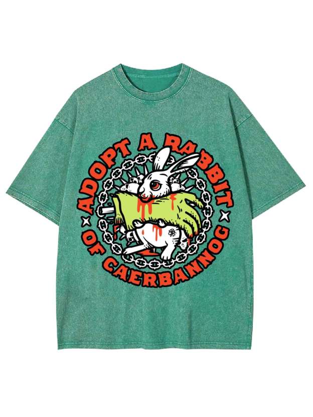 Adopt A Rabbit Of Caerbannog Washed Tshirt