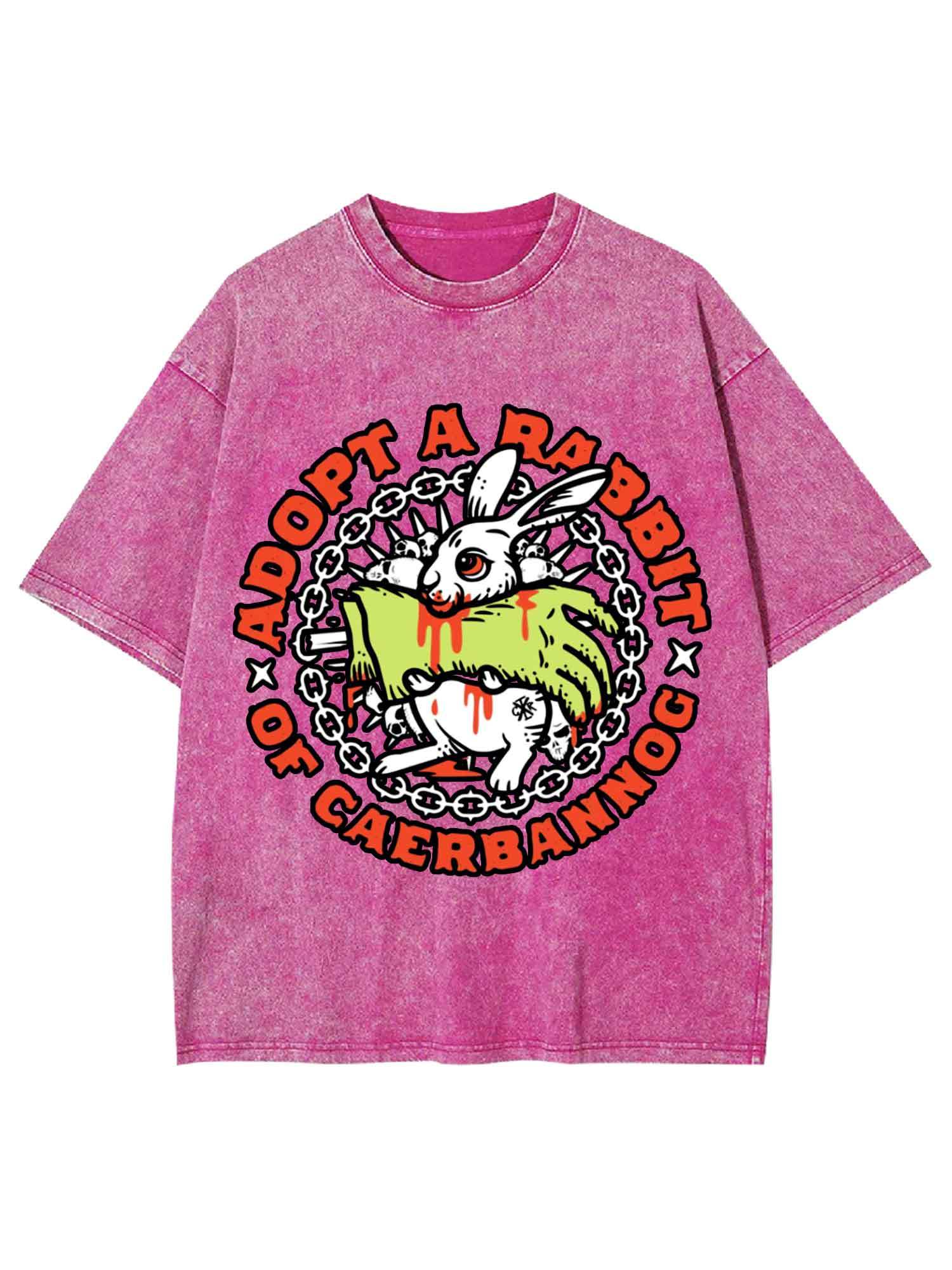 Adopt A Rabbit Of Caerbannog Washed Tshirt
