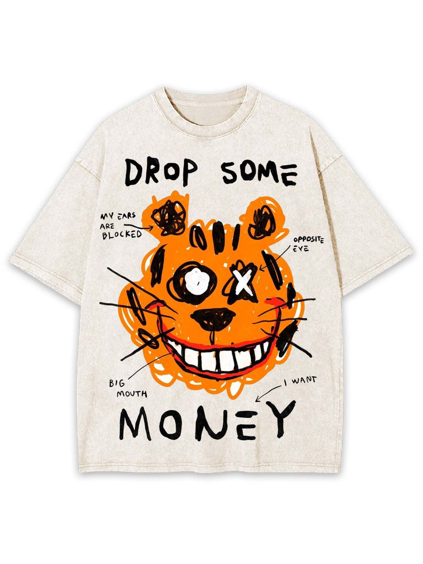 Drop Some Money Washed Tshirt-ClassyOutlaw Sale