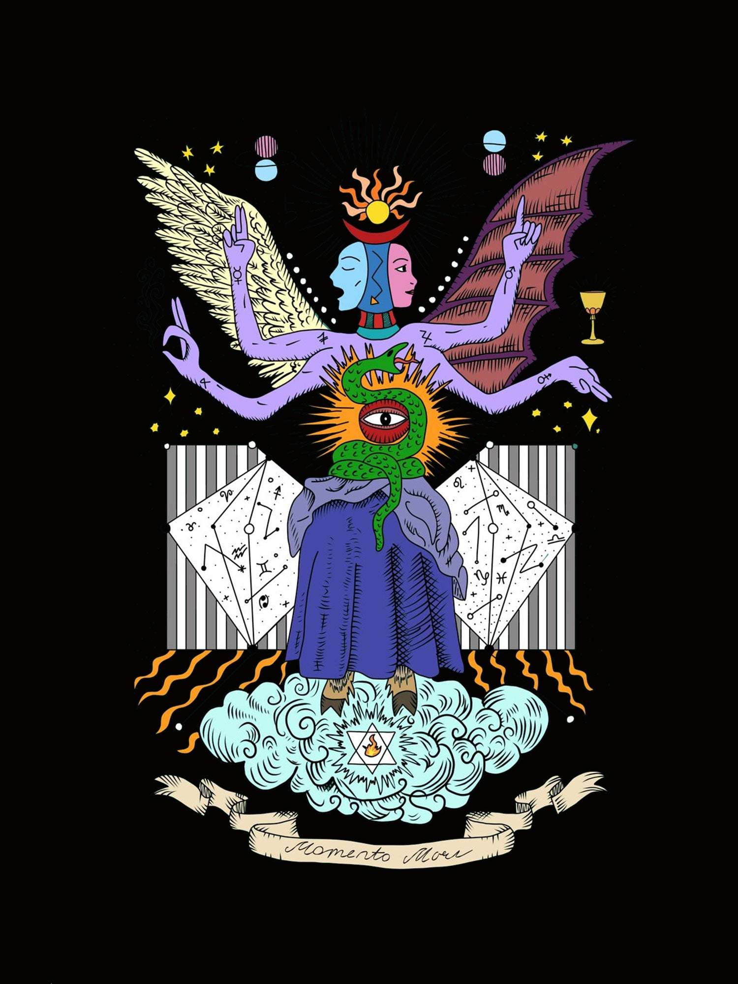 Half Angel Half Devil Washed Tshirt