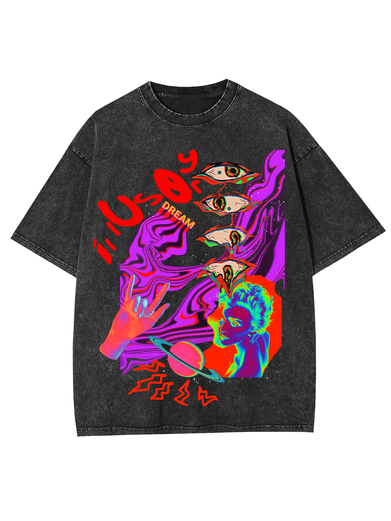 Illusory Washed Tshirt-ClassyOutlaw