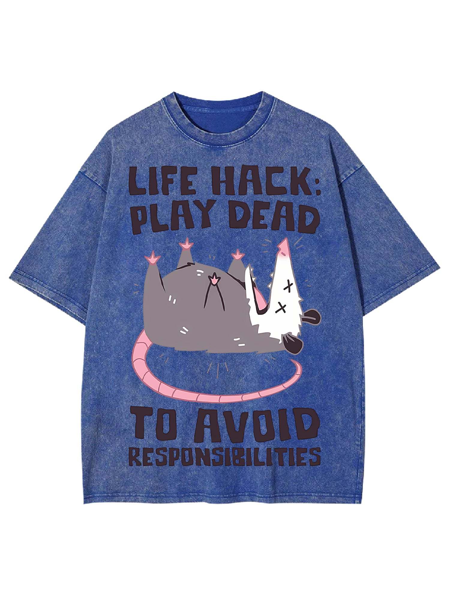 Life Hack Washed Tshirt-ClassyOutlaw Sale