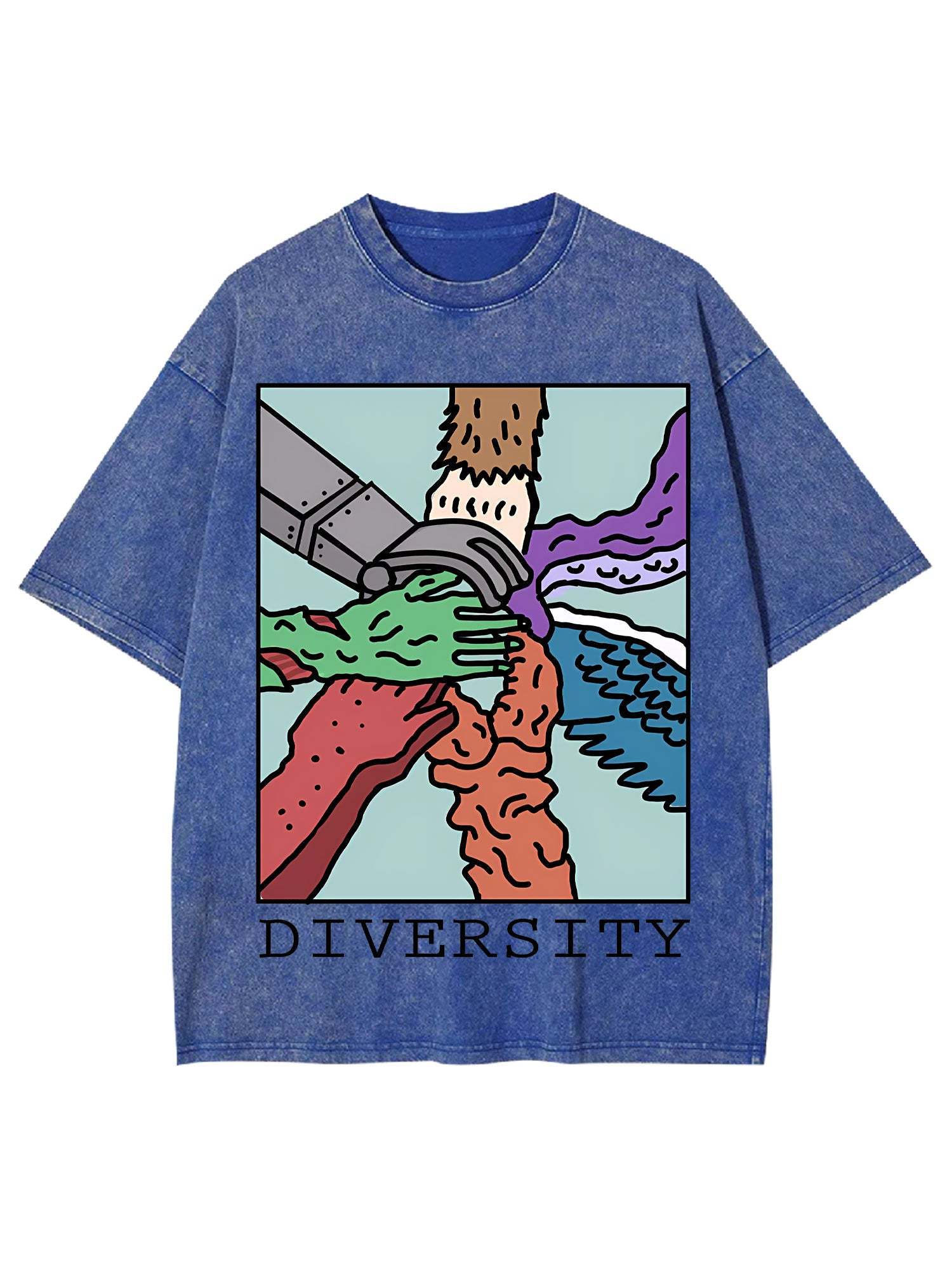 DIVERSITY WASHED TSHIRT-ClassyOutlaw Sale