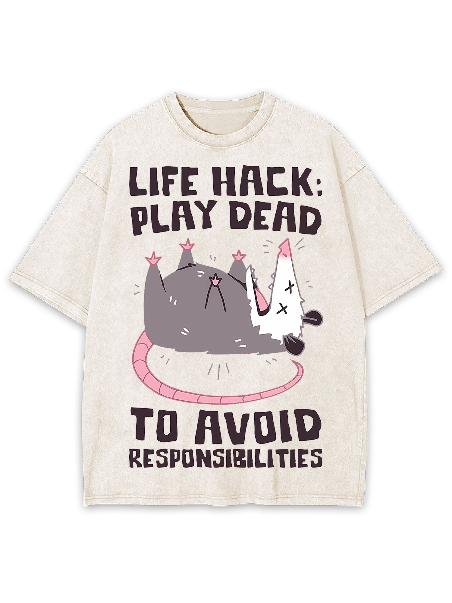 Life Hack Washed Tshirt