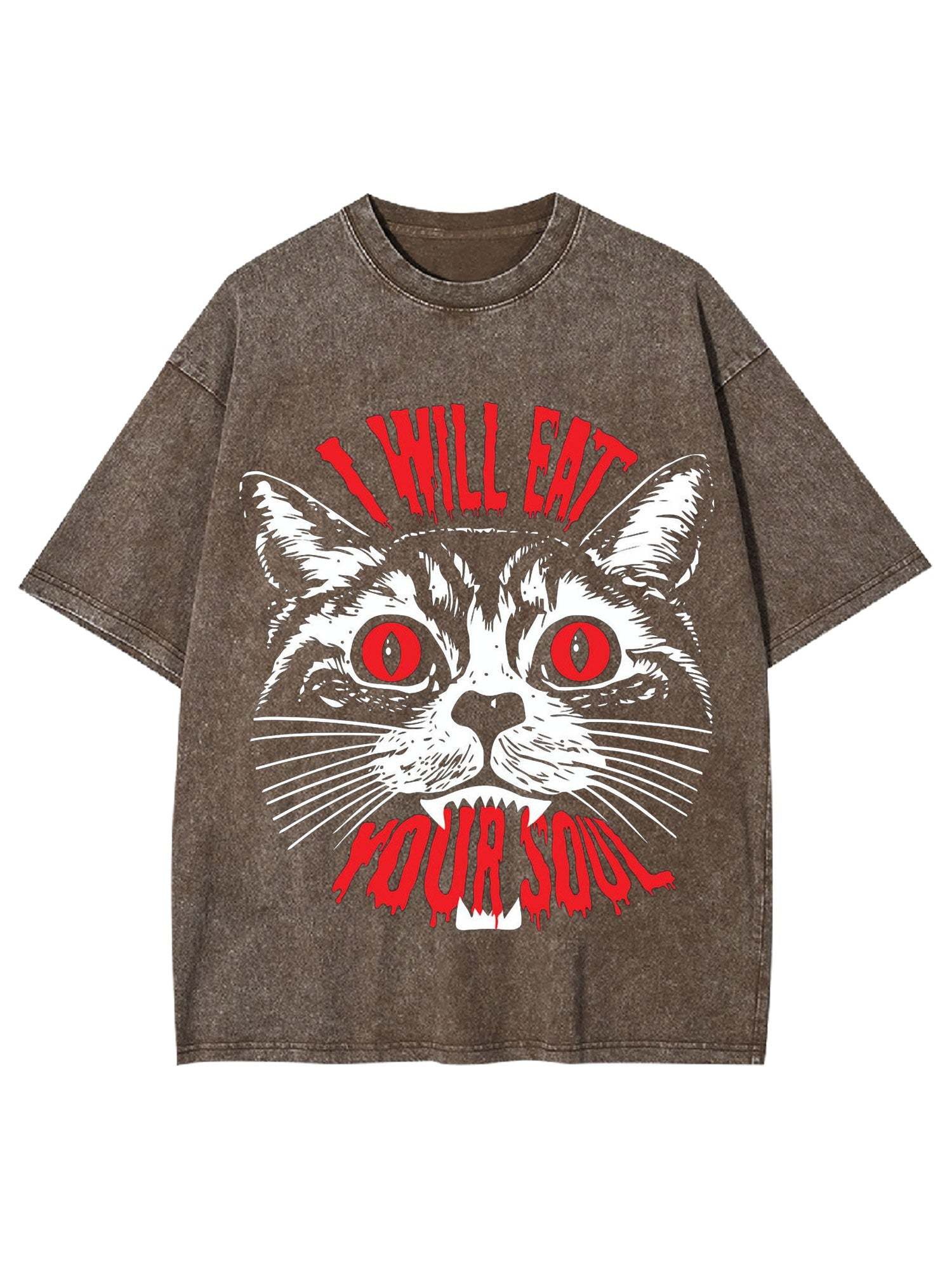 I Will Eat Your Soul Washed Tshirt-ClassyOutlaw Sale