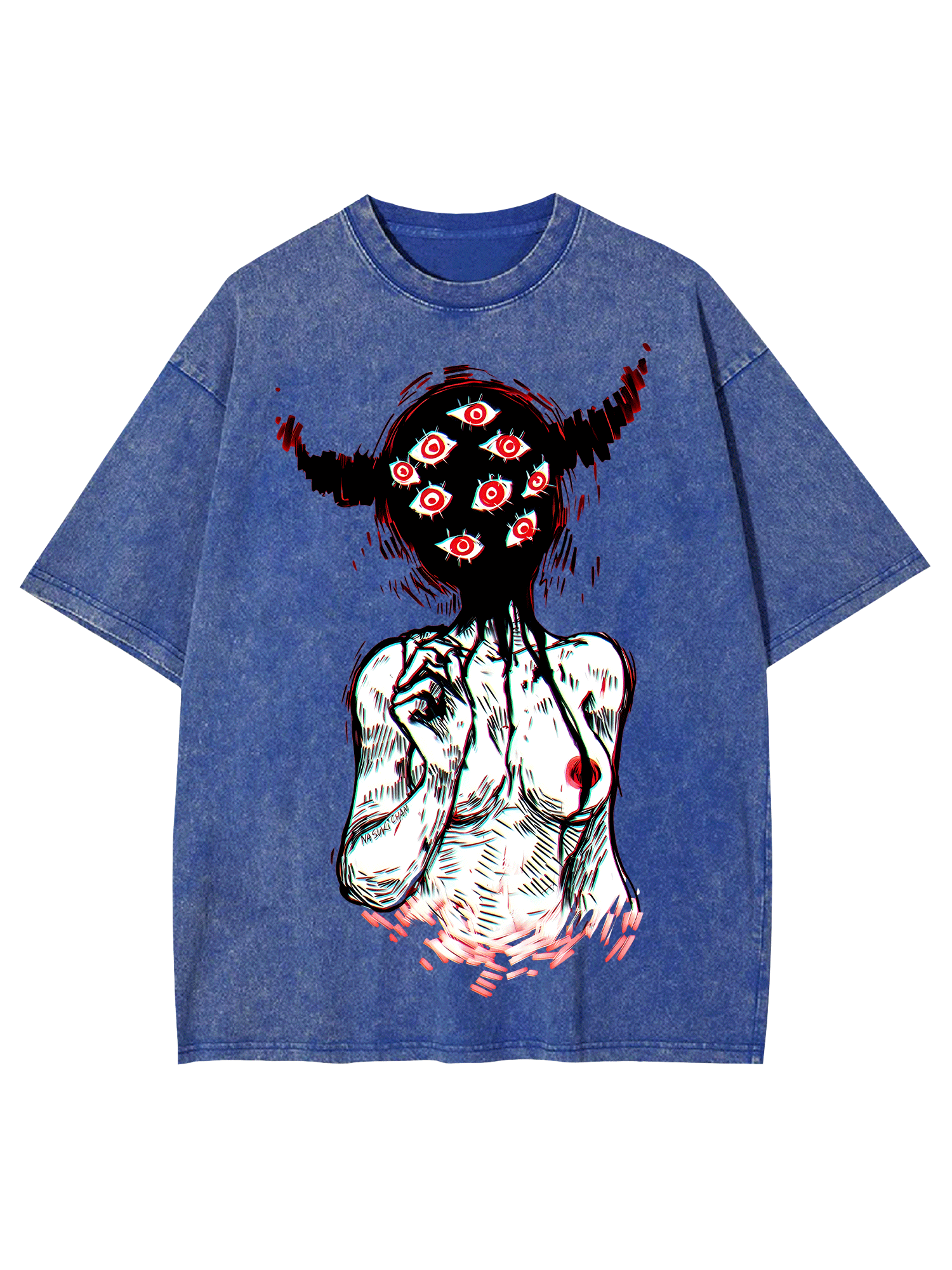 MULTI-EYED MONSTER WASHED TSHIRT