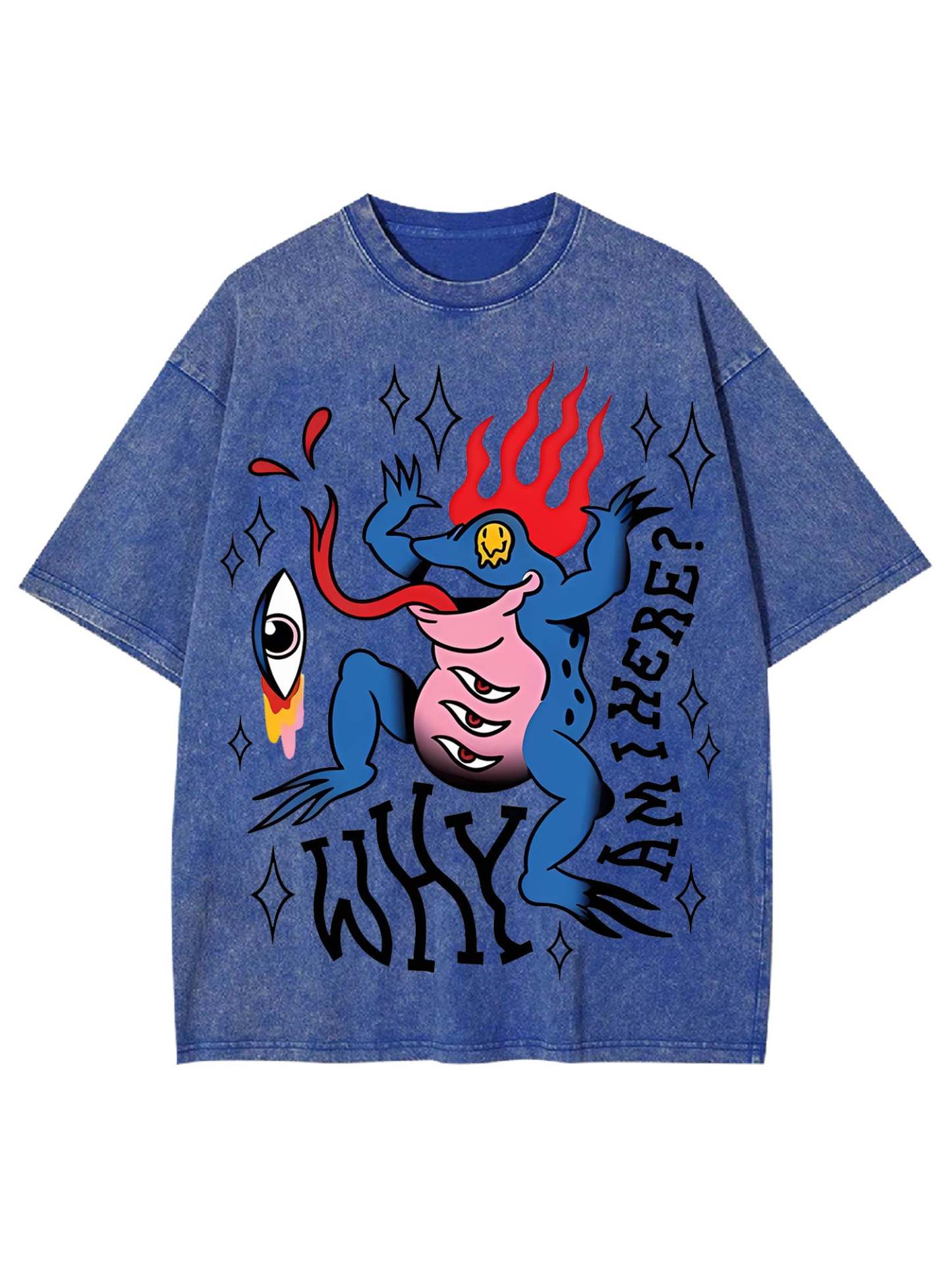 Why Am I Here Washed Tshirt-ClassyOutlaw Sale