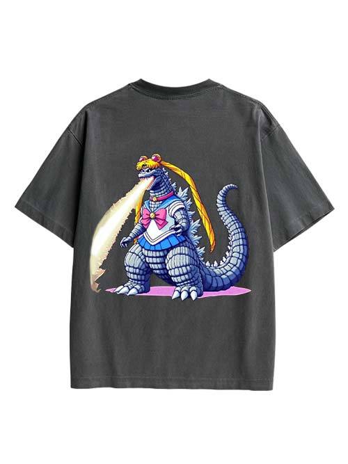 Sailor Godzilla Double Sided Print Washed TShirt