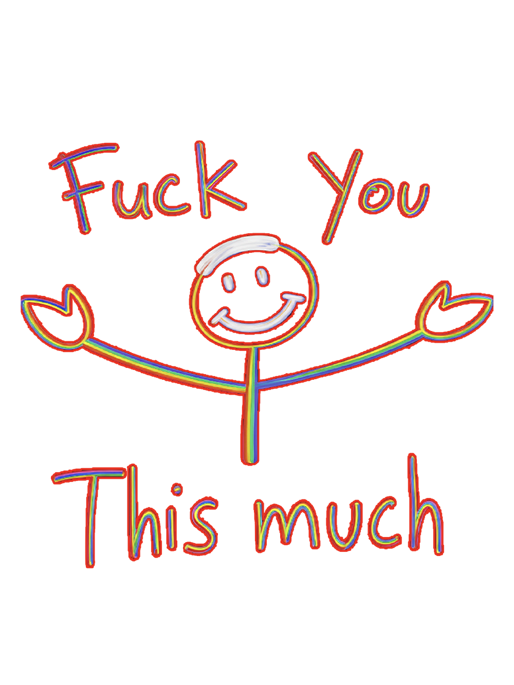 FUCK YOU THIS MUCH OFF SHOULDER TSHIRT