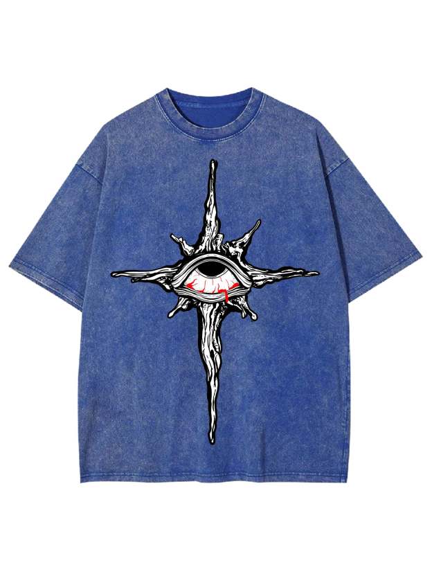 The Cross Of Bleeding Eye Washed Tshirt