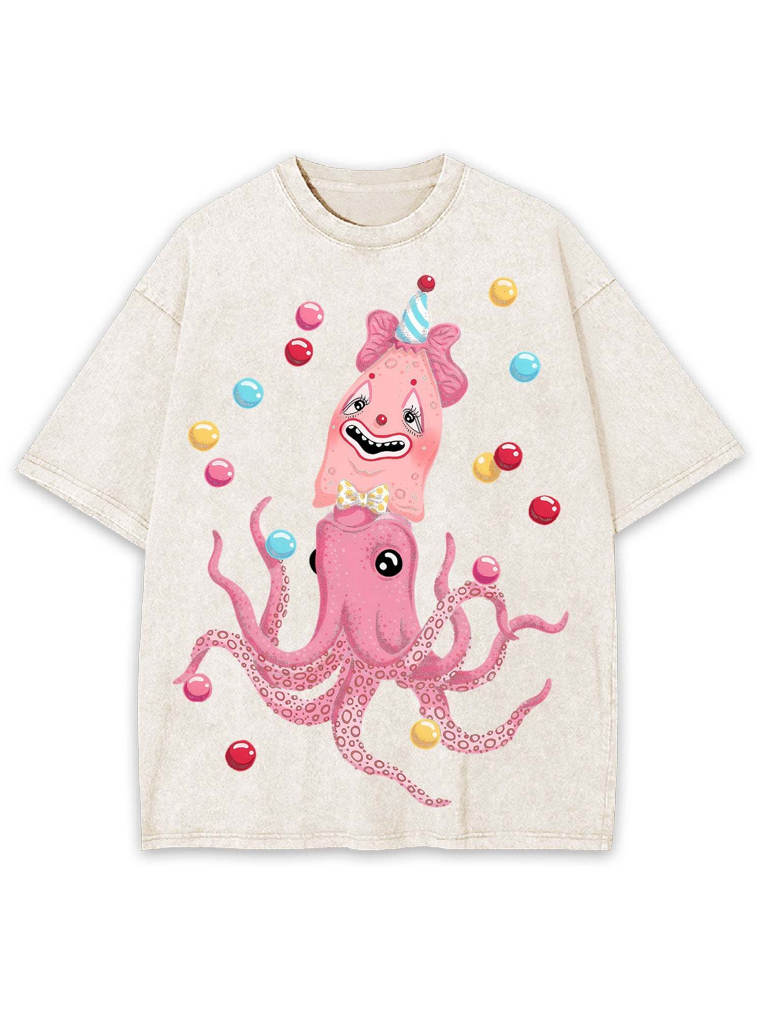 Octopus Clown Washed Tshirt