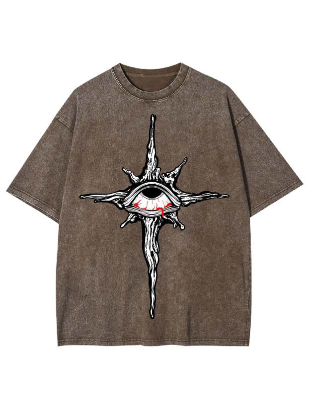 The Cross Of Bleeding Eye Washed Tshirt