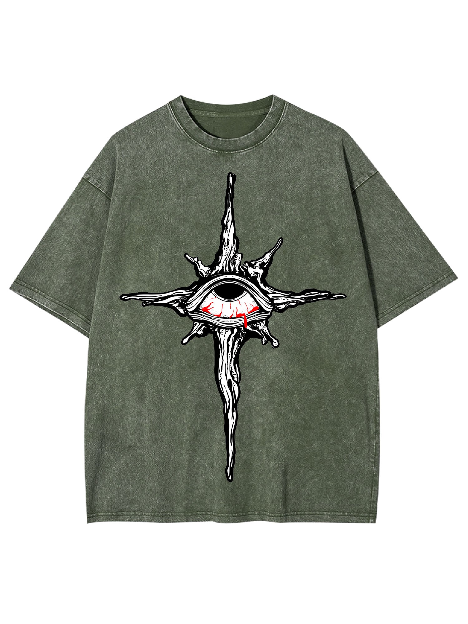 The Cross Of Bleeding Eye Washed Tshirt