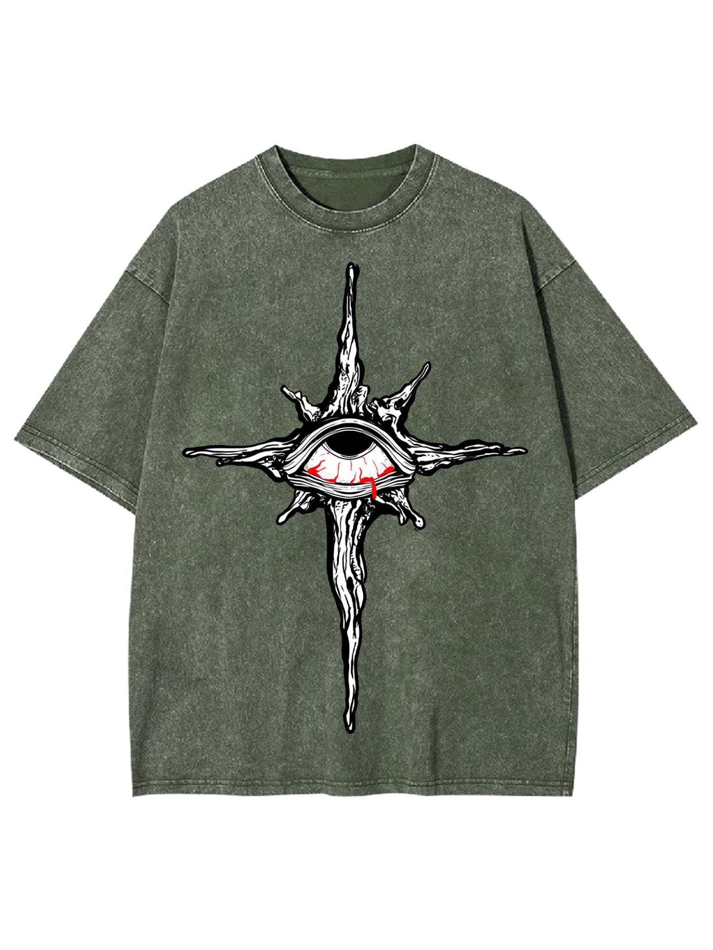 The Cross Of Bleeding Eye Washed Tshirt
