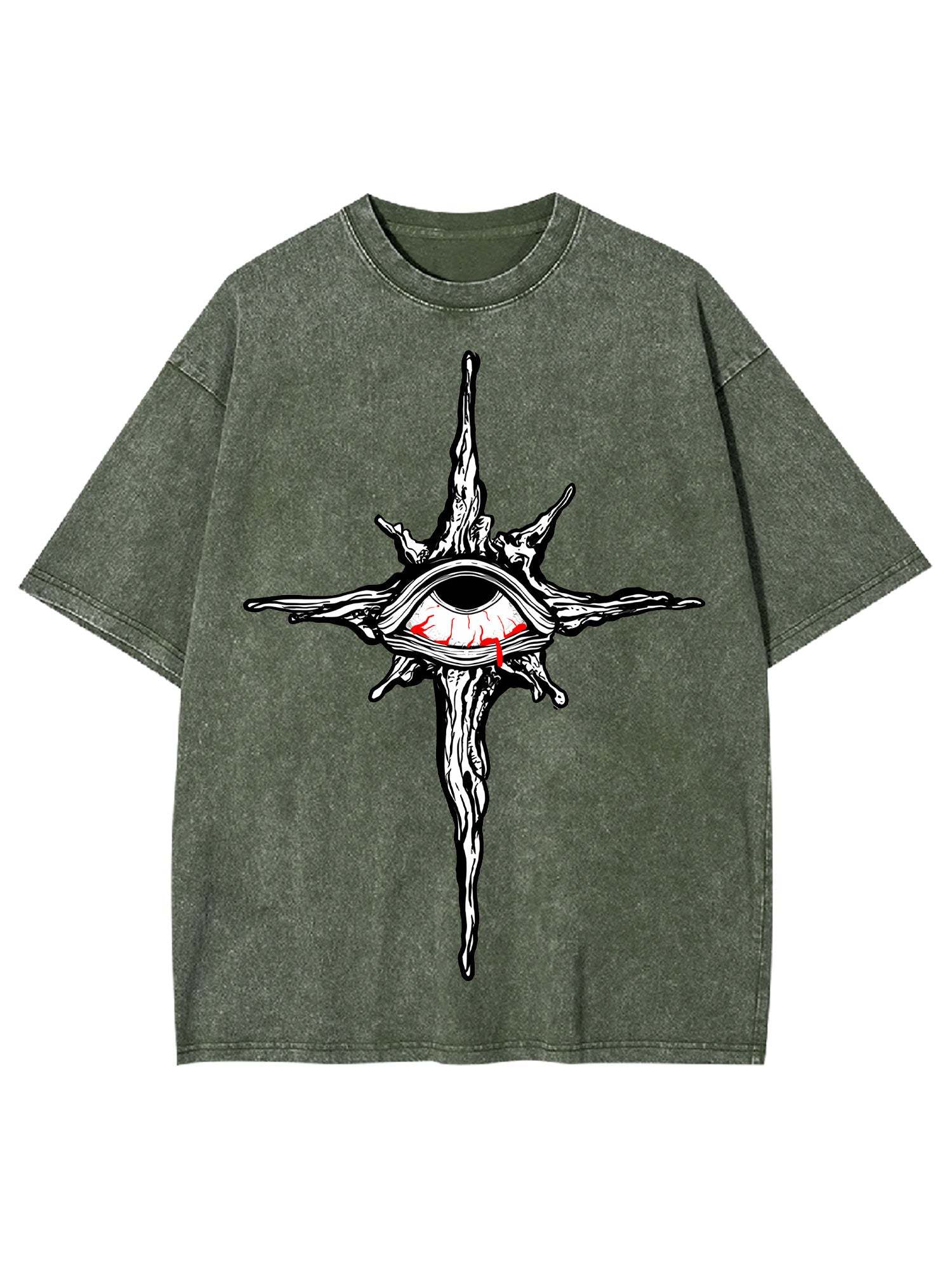 The Cross Of Bleeding Eye Washed Tshirt