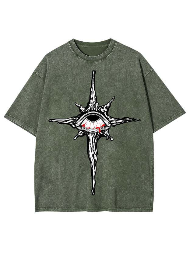 The Cross Of Bleeding Eye Washed Tshirt