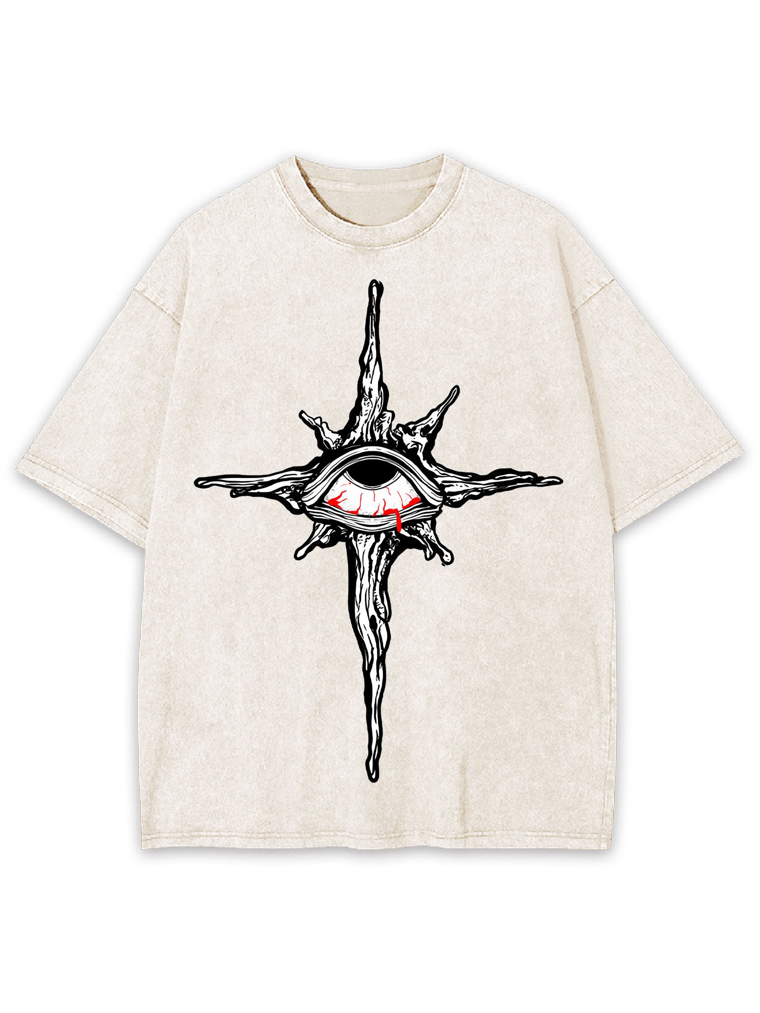 The Cross Of Bleeding Eye Washed Tshirt