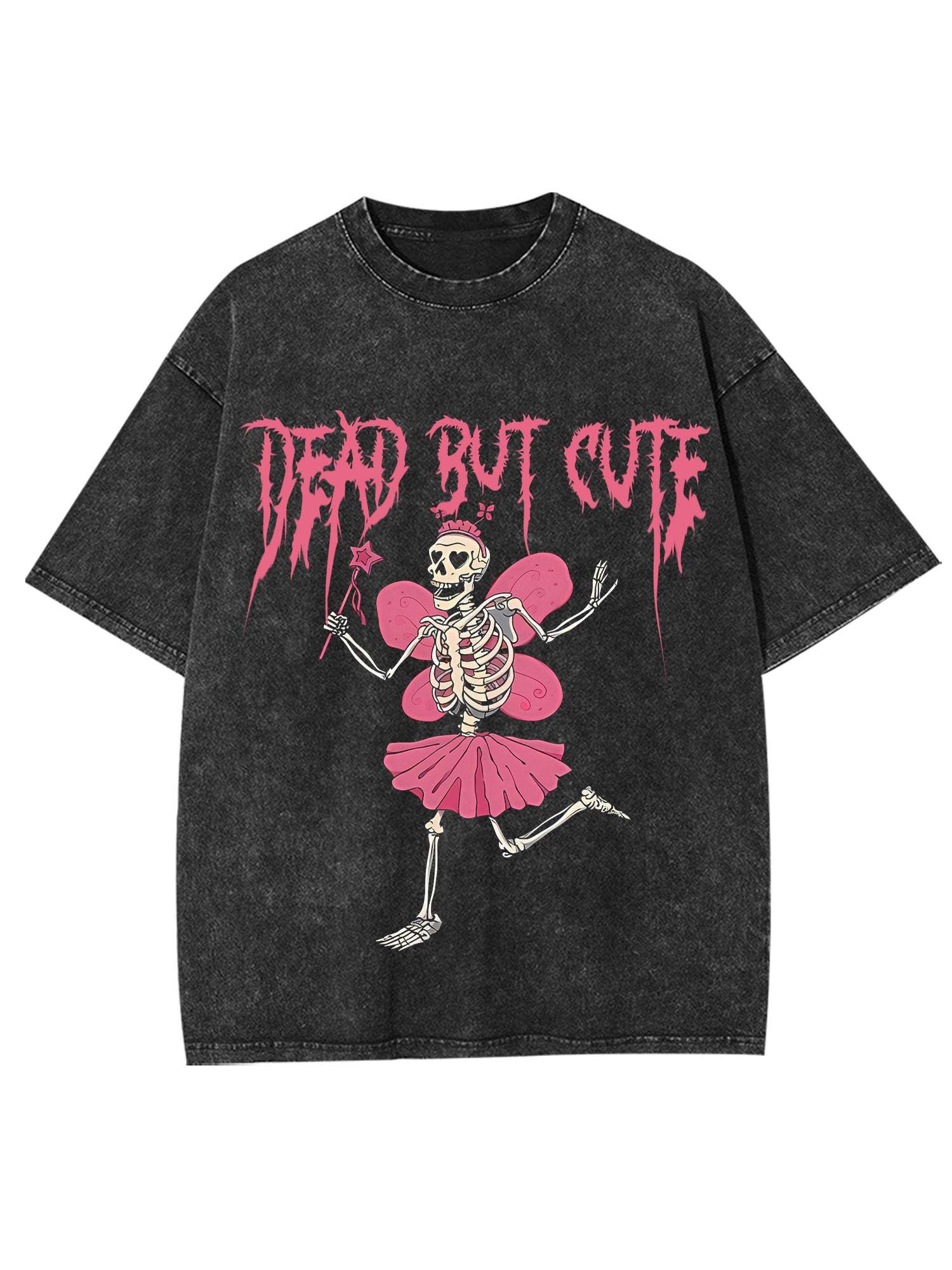 Dead But Cute Washed Tshirt-ClassyOutlaw Sale