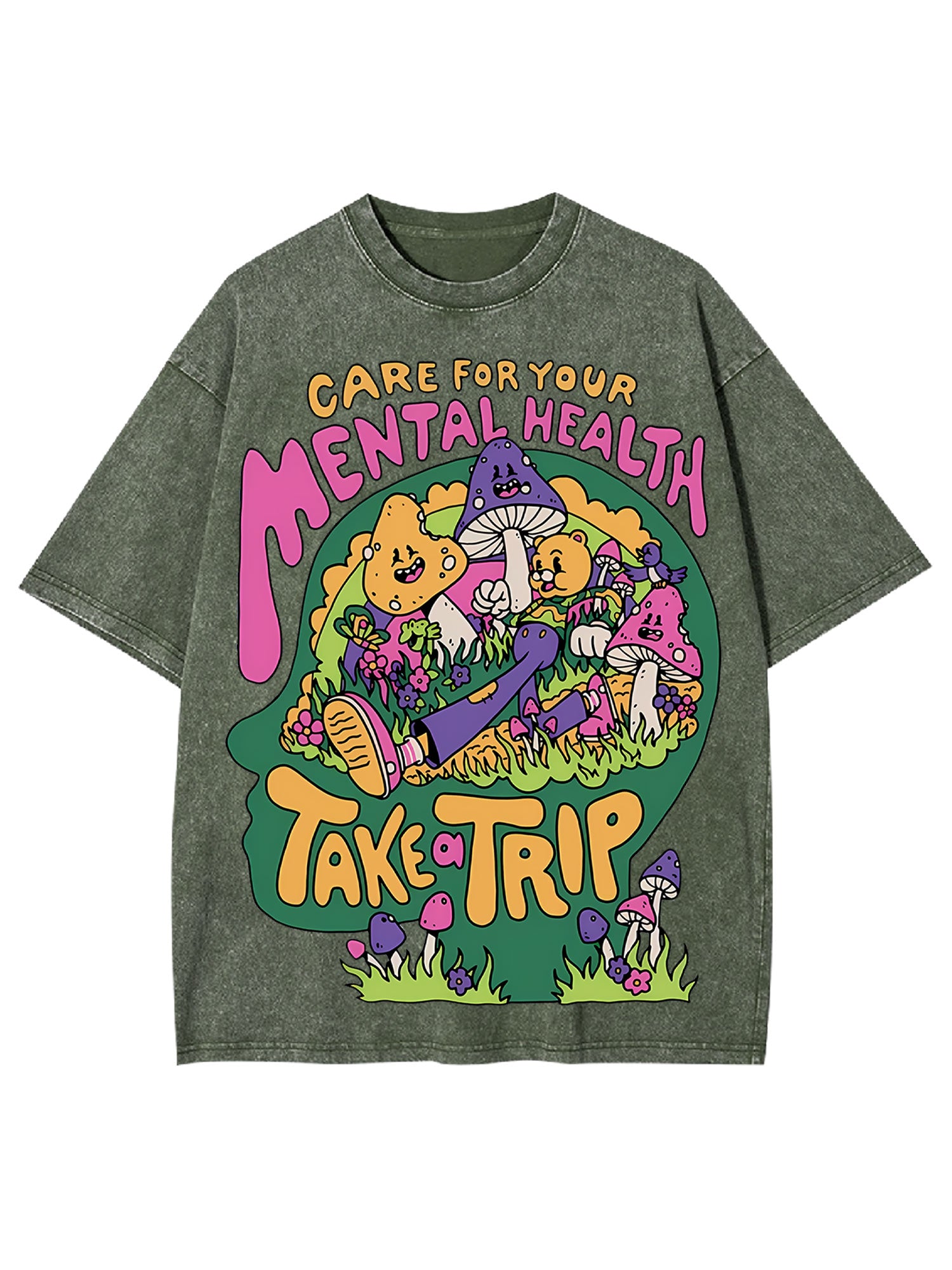 Care For Your Mental Health Washed Tshirt