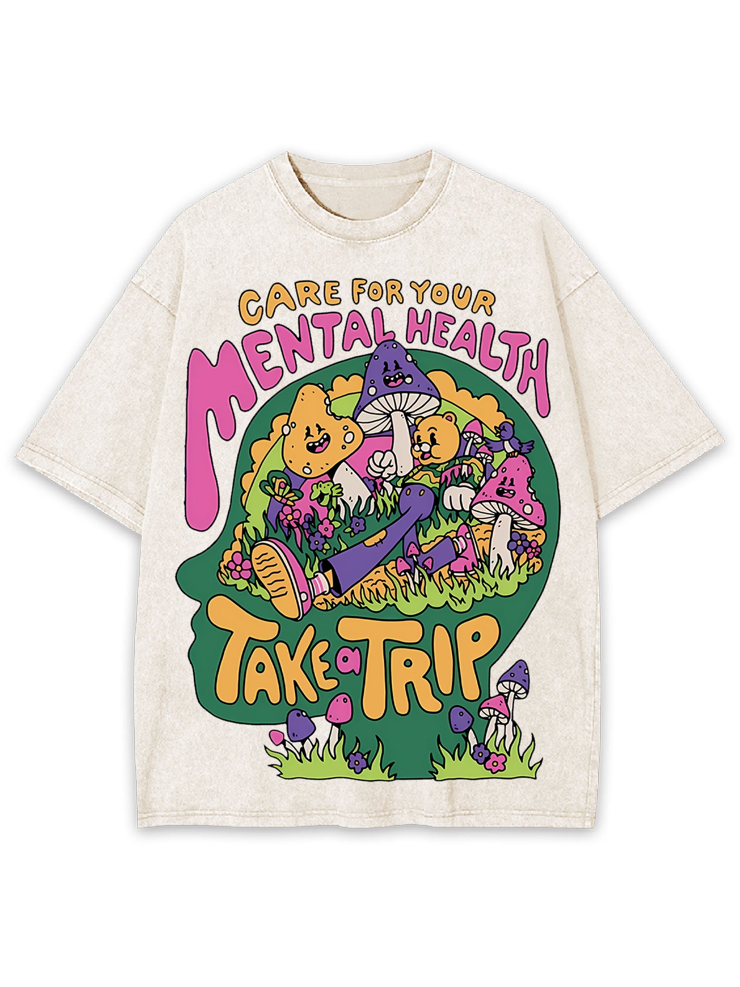 Care For Your Mental Health Washed Tshirt