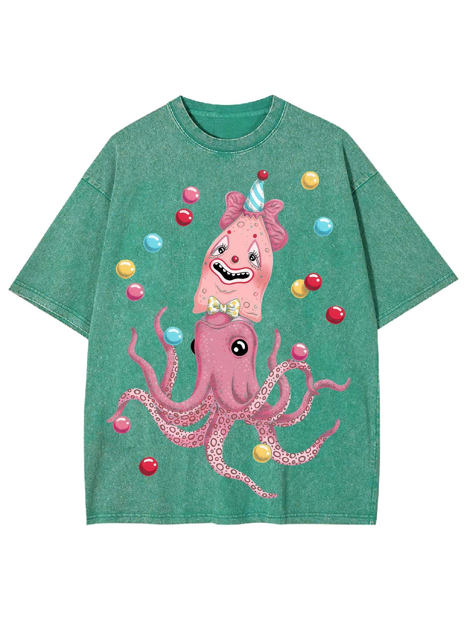 Octopus Clown Washed Tshirt