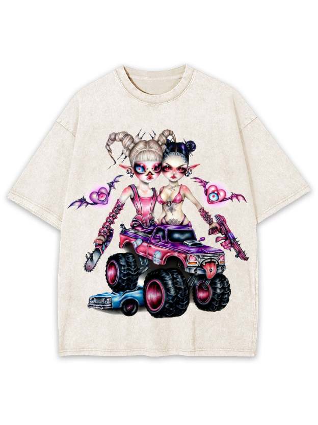 Rebel Fairy Riders Washed Tshirt