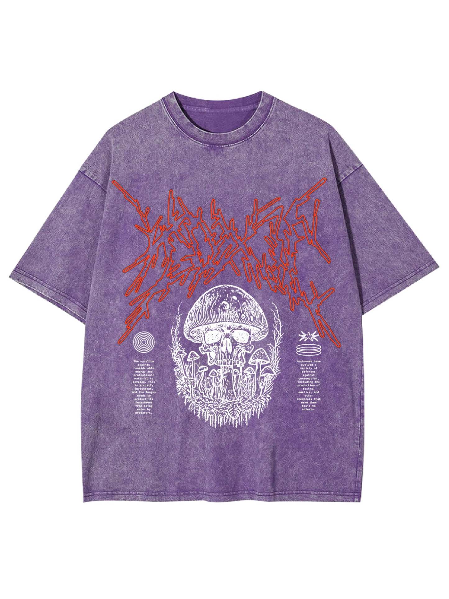 Toxic Mushroom Washed Tshirt-ClassyOutlaw Sale