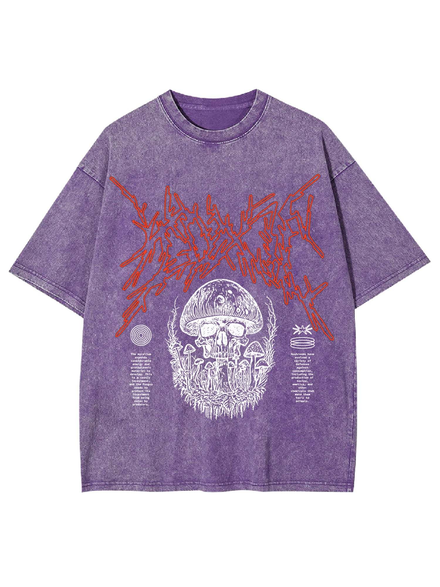 Toxic Mushroom Washed Tshirt-ClassyOutlaw Sale