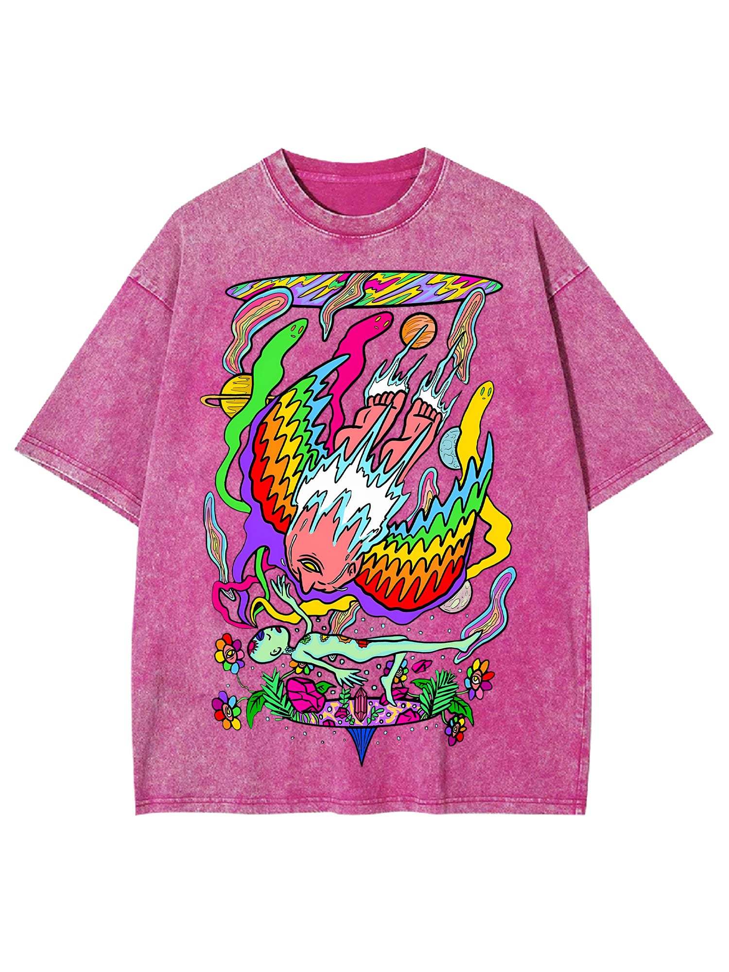 SPIRITUAL REALMS WASHED TSHIRT-ClassyOutlaw Sale
