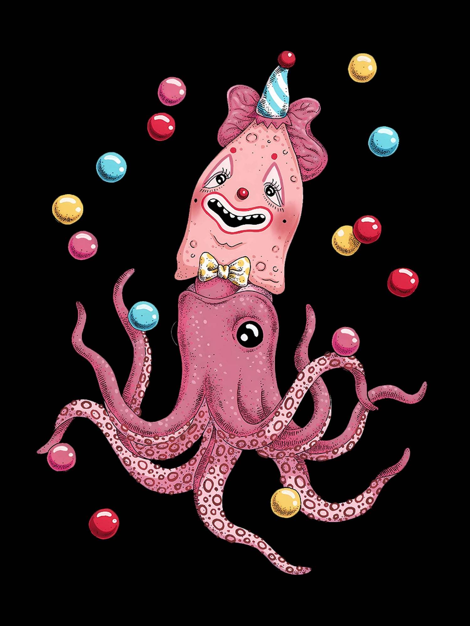 Octopus Clown Washed Tshirt