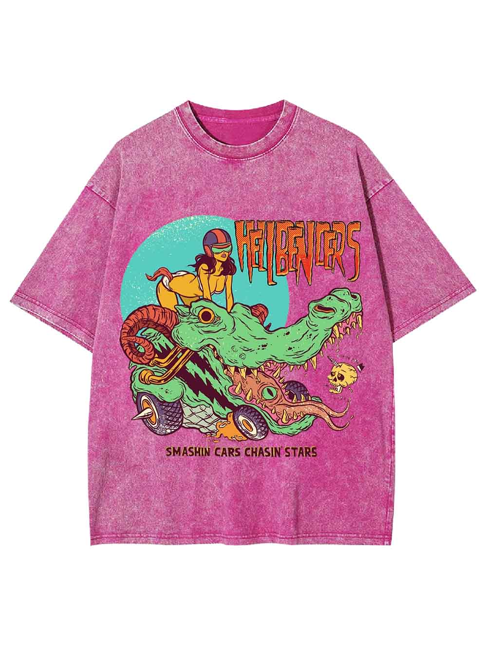 SMASHIN CARS CHASIN IS STARS WASHED TSHIRT