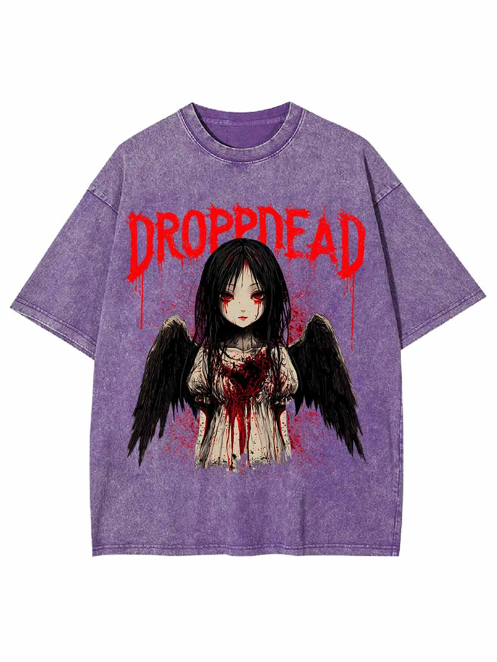 Black Wing Girl Washed Tshirt