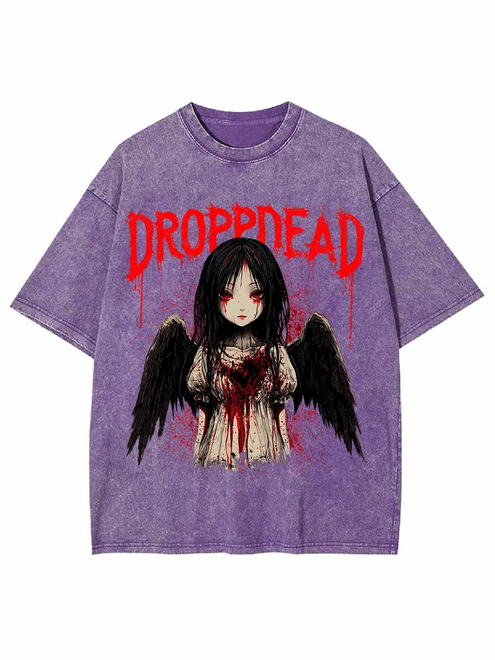 Black Wing Girl Washed Tshirt