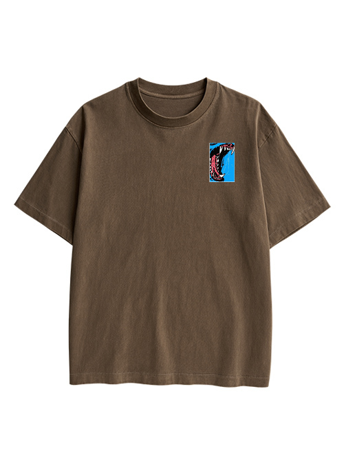 Beast Roar Double Sided Print Washed TShirt