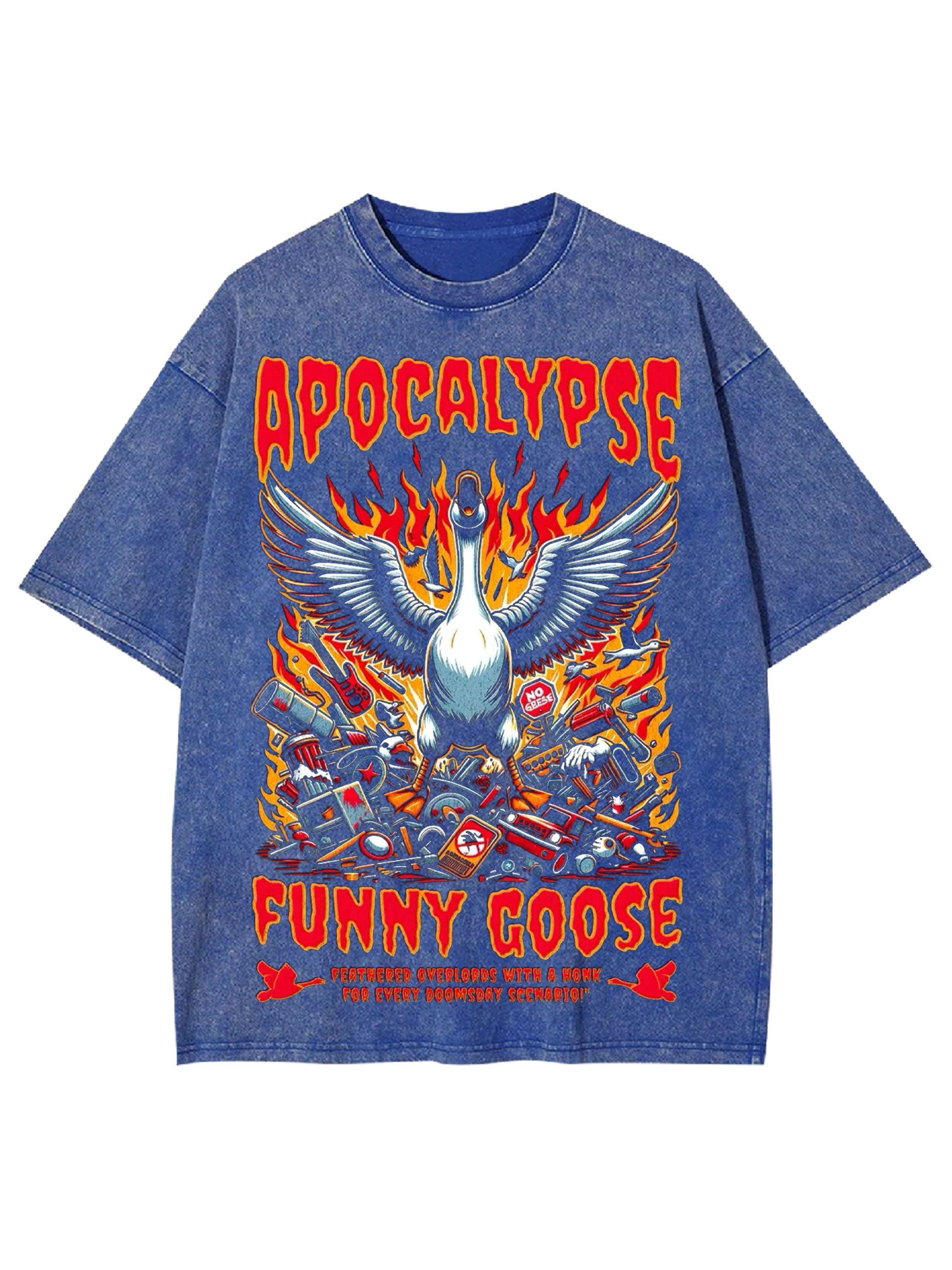 Apocalypse Funny Goose Washed Tshirt