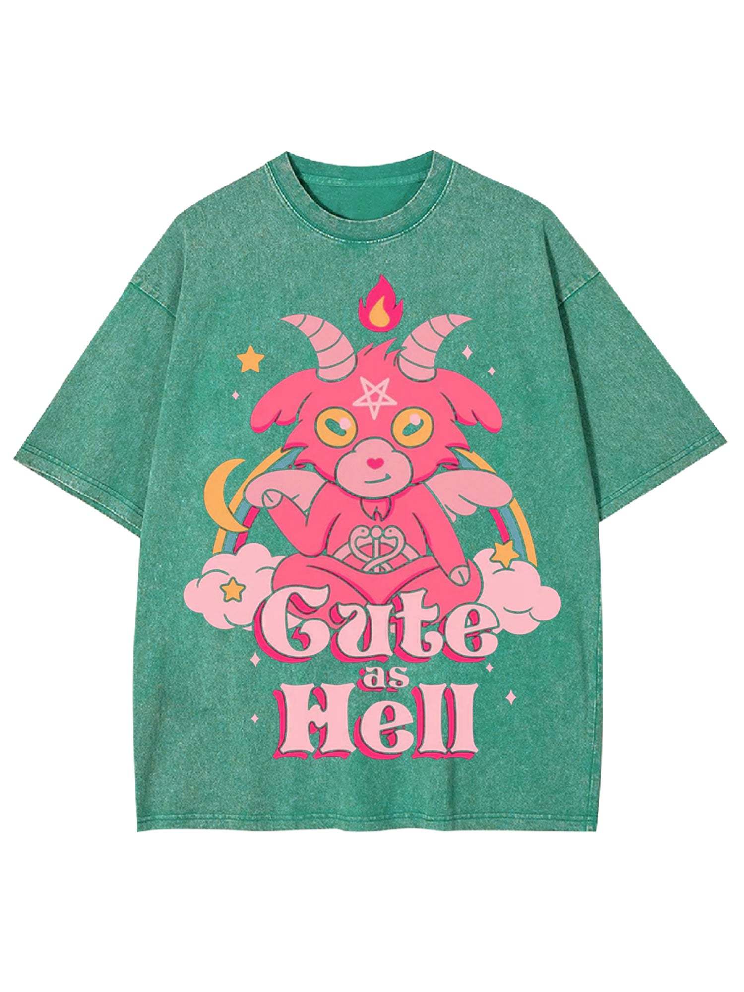 Cute As Hell Washed Tshirt