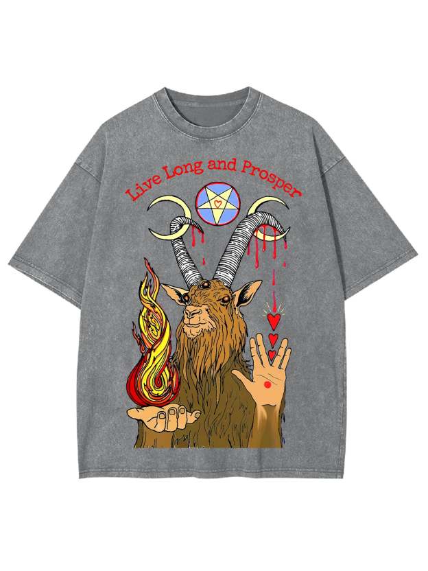 LIVE LONG AND PROSPER WASHED TSHIRT