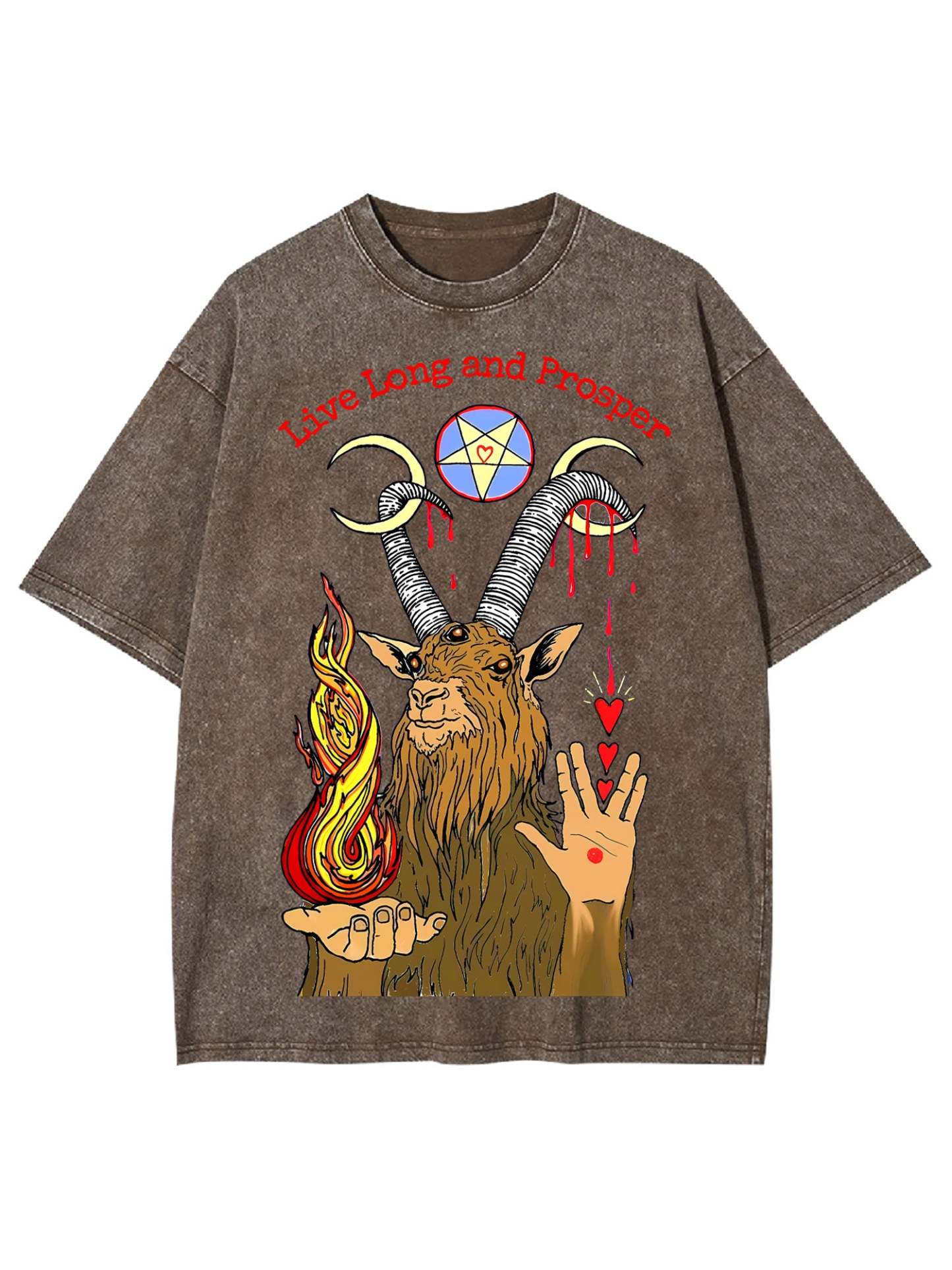 LIVE LONG AND PROSPER WASHED TSHIRT