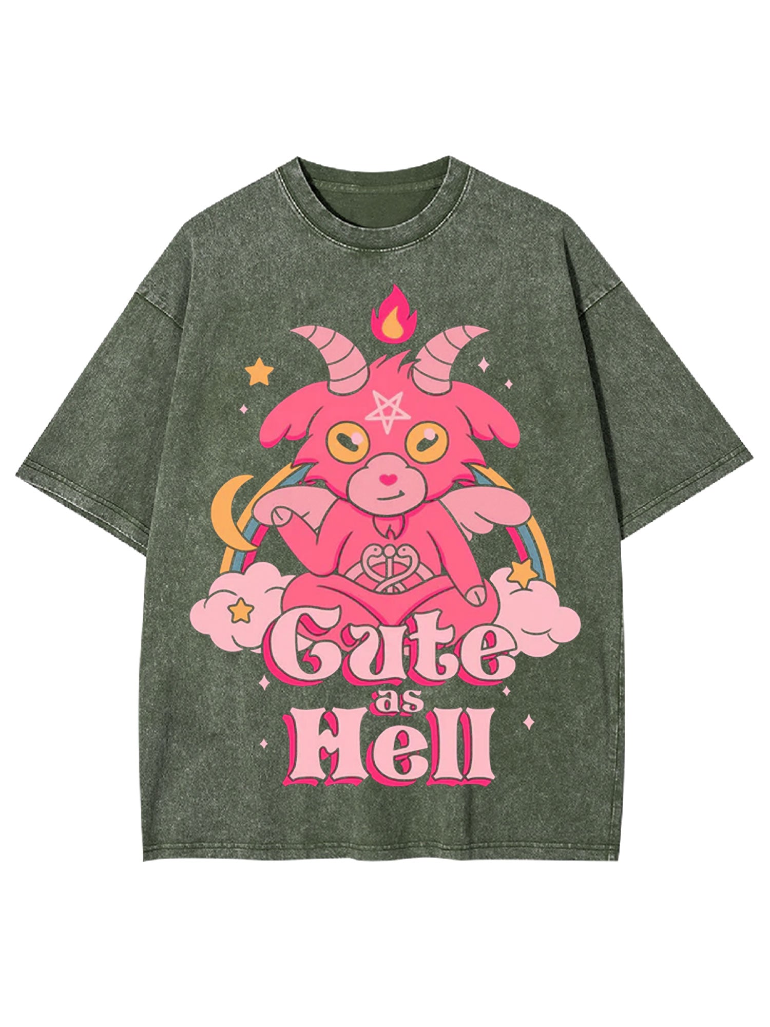 Cute As Hell Washed Tshirt