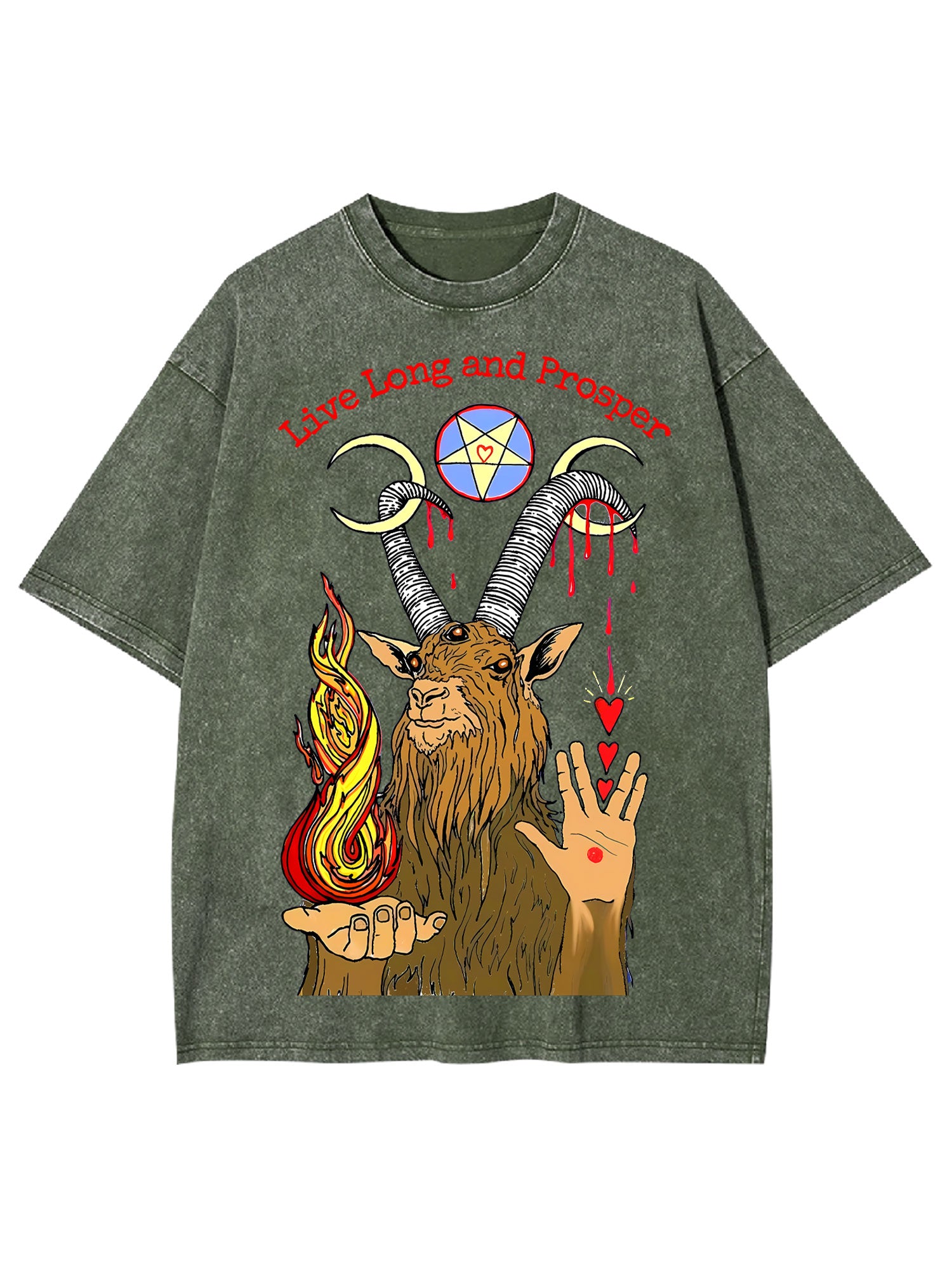 LIVE LONG AND PROSPER WASHED TSHIRT