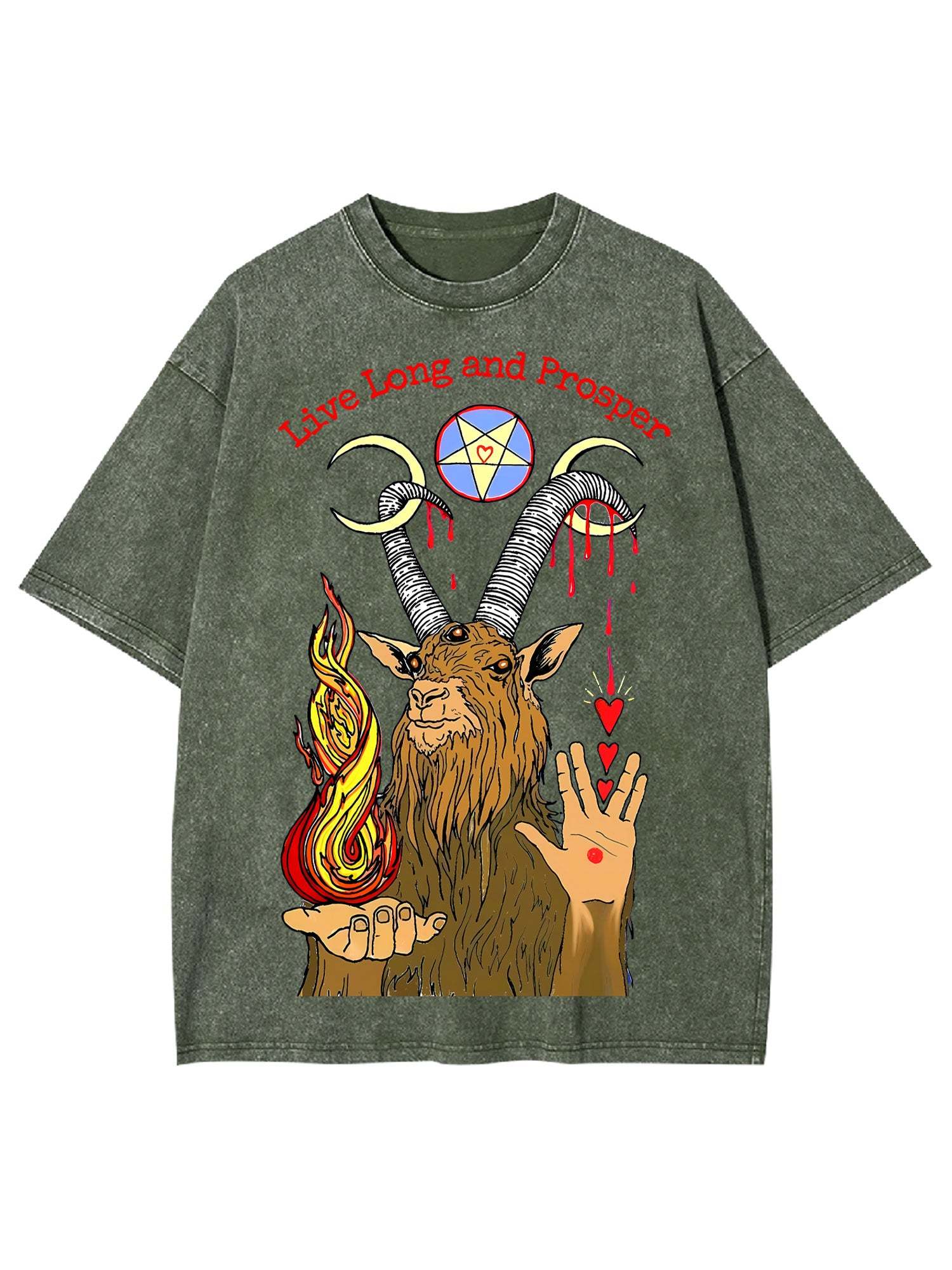 LIVE LONG AND PROSPER WASHED TSHIRT